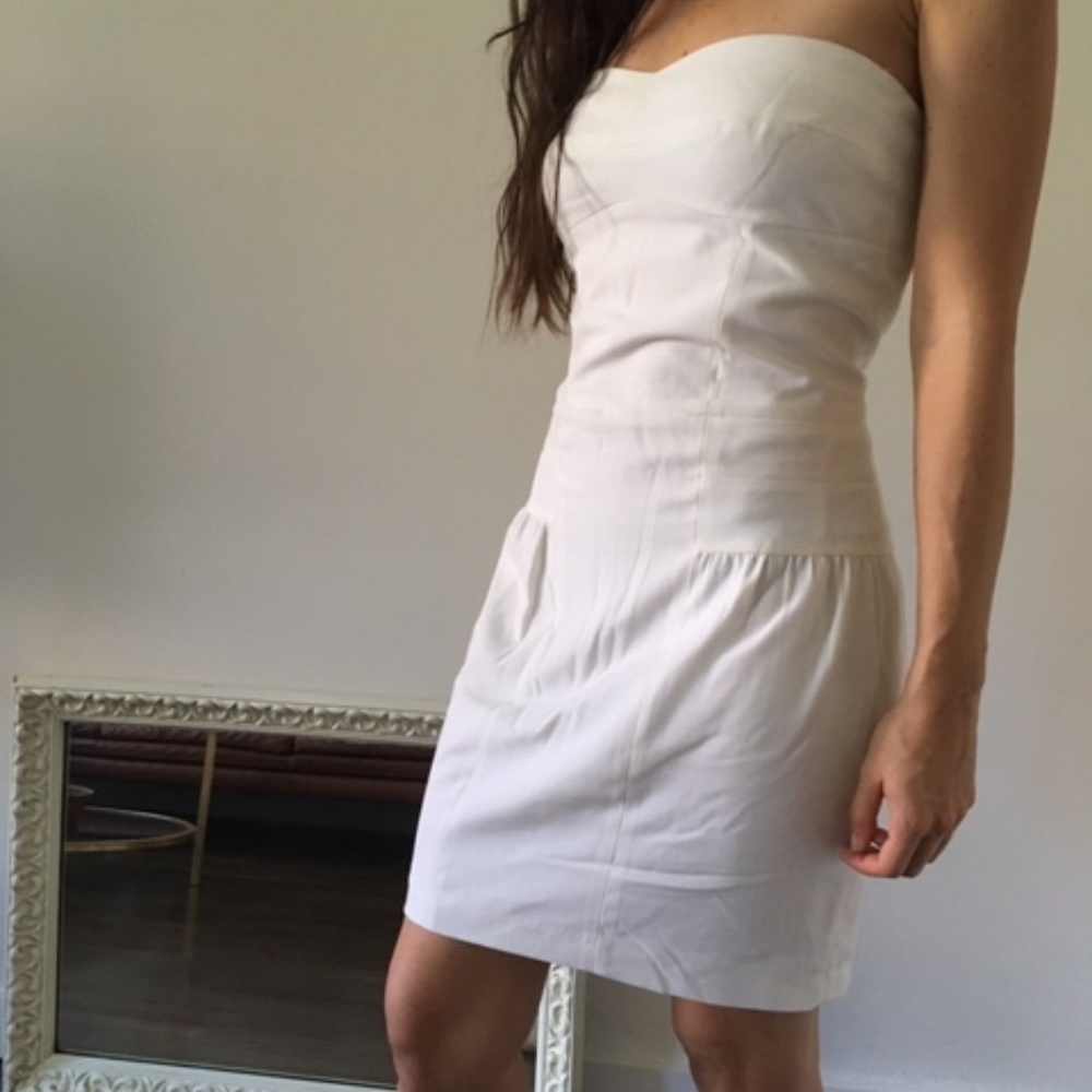 White Strapless Dress